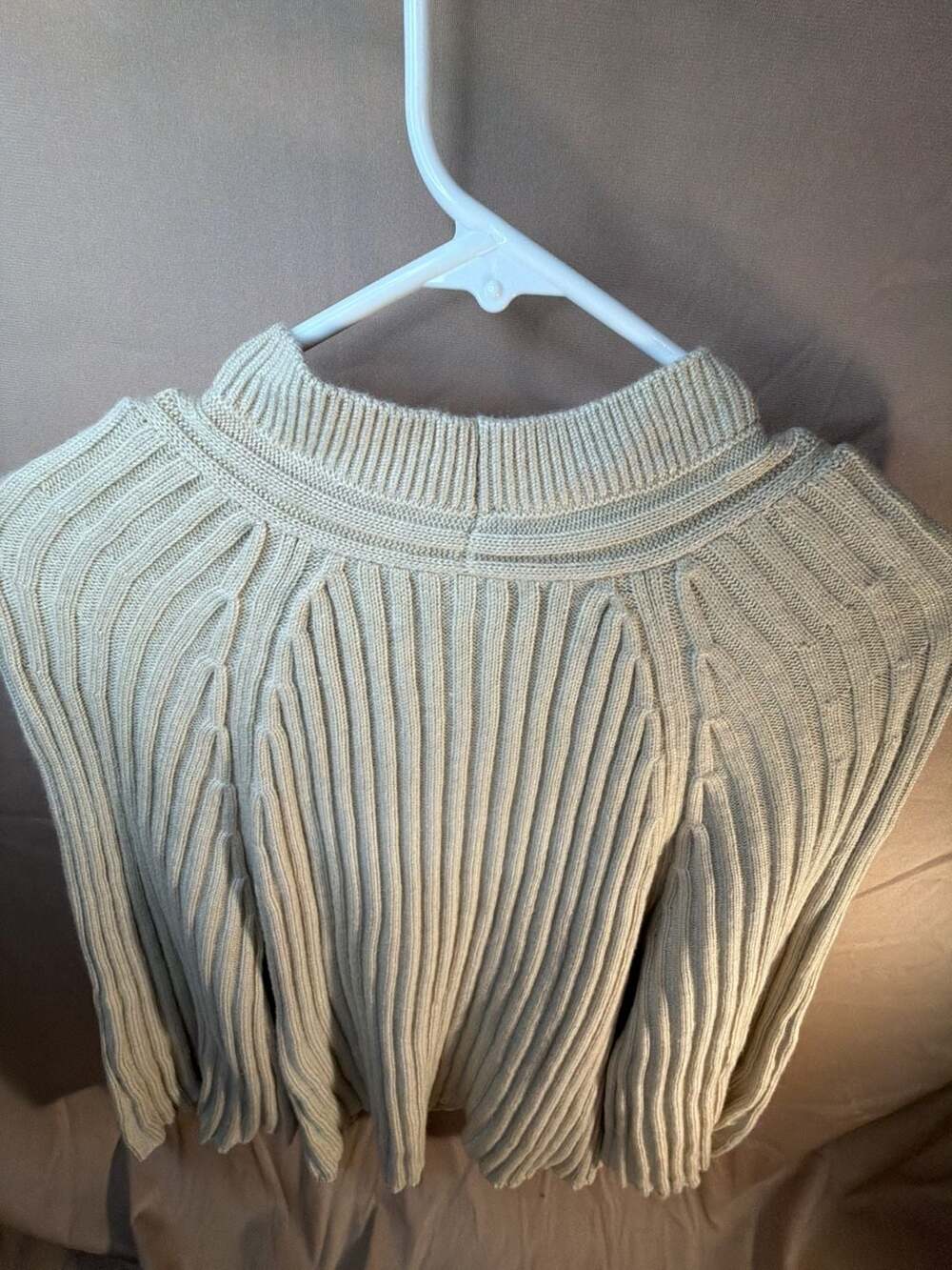 ba&sh Ribbed Mock Neck Sweater Ivory - Picture 9 of 10